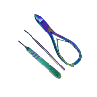 Basic Podiatry Kit Nail Nippers Concave Jaws Barrel Spring Foot Dresser