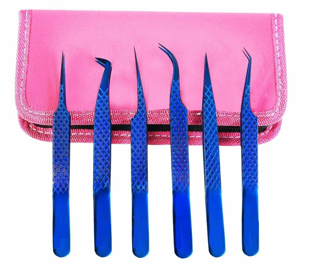 Premium Stainless Steel Eyelash Extension Tweezers for Salon & Professional Use