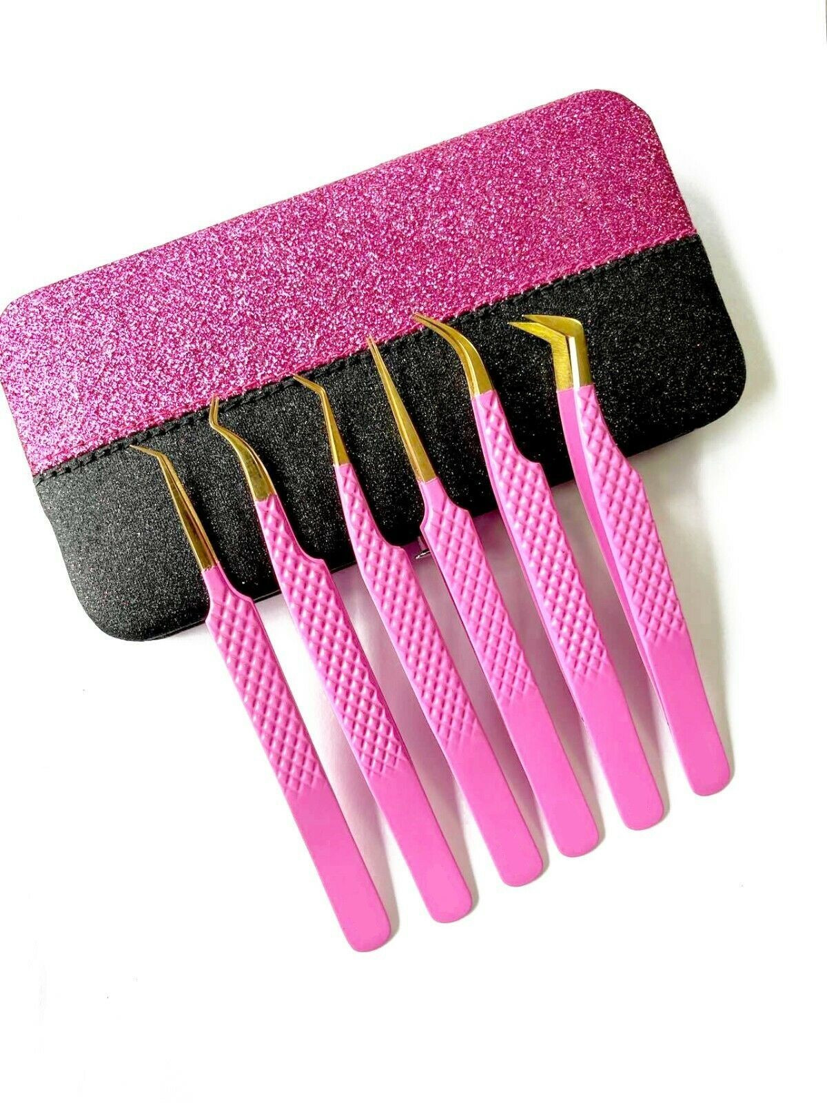 Premium Stainless Steel Eyelash Extension Tweezers for Salon & Professional Use