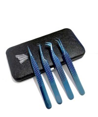 Premium Stainless Steel Eyelash Extension Tweezers for Salon & Professional Use